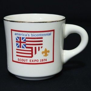 Boy Scouts VTG BSA Ceramic Mug America's Bicentennial Scout Expo 1974 Cup RARE
